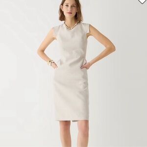 J.CREW Resume Dress NEW Linen Flax Size 2 Petite Work Office Career Neutral